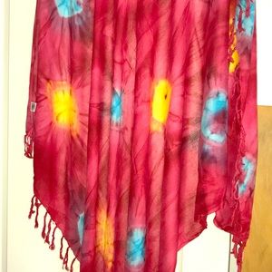 Oversized tie dye scarf